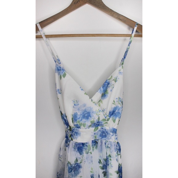 Lulus NWT Cultivate Crushes White Floral Print Tiered Ruffled Midi Dress XSMALL - Picture 6 of 11